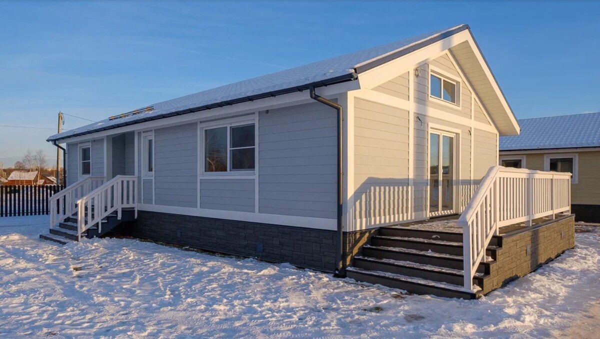 Одноэтажный дом в классическом финском стиле