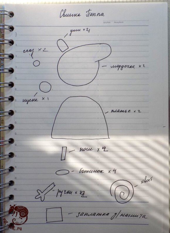Свинка из фетра: выкройки, пошаговое описание, видео мк, 12 моделей