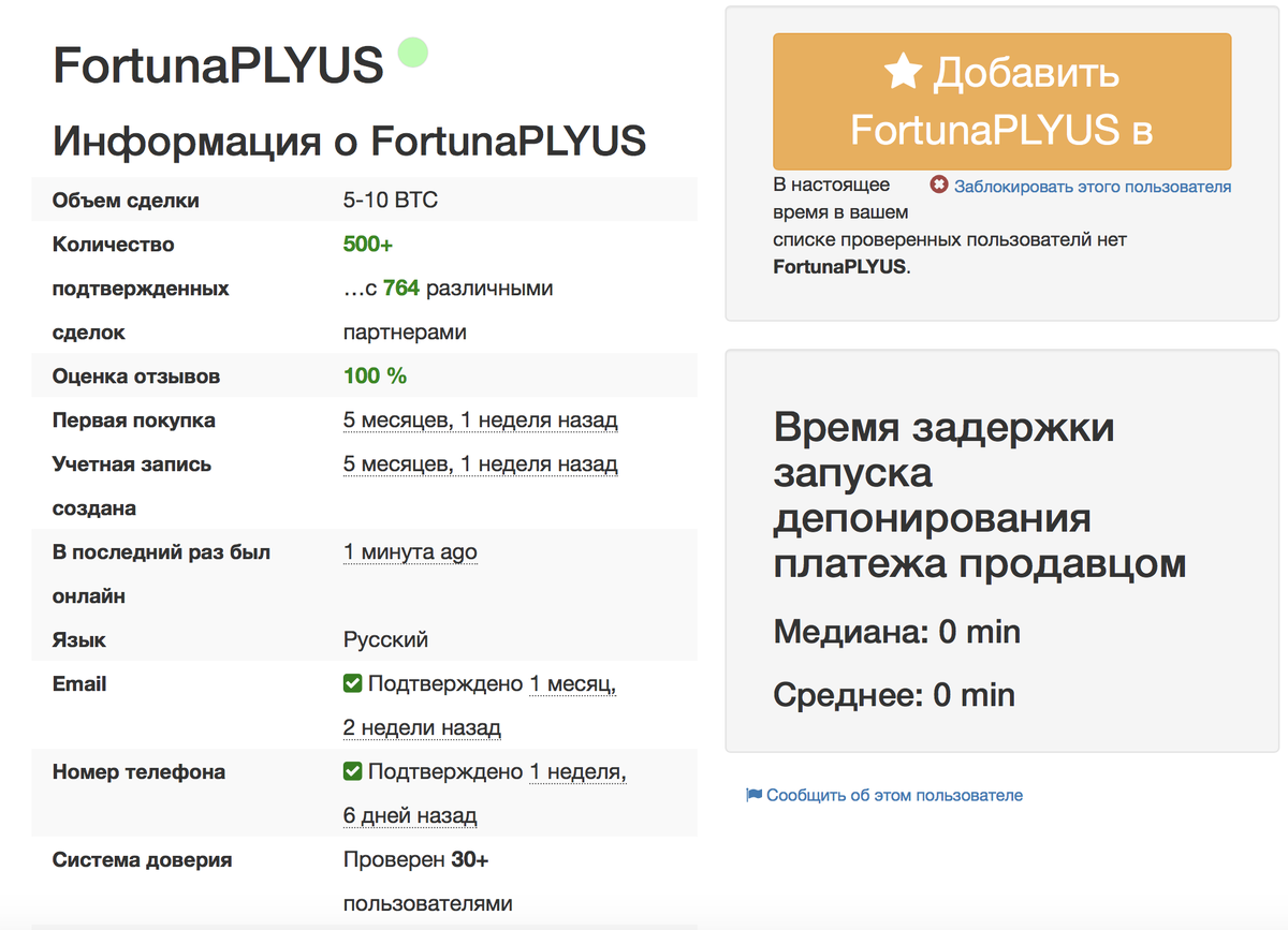 Профиль продавца FortunaPLYUS