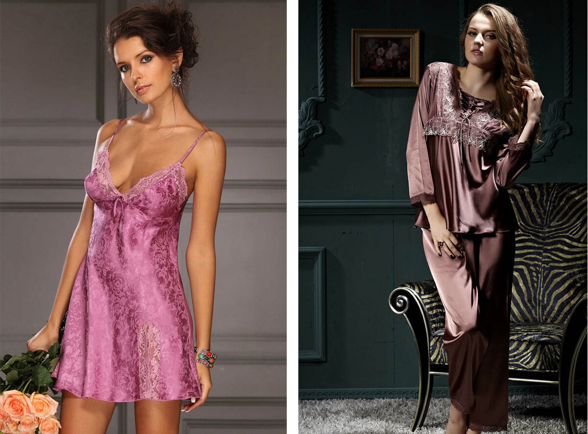 Шелковая домашняя одежда очень приятна для тела и выглядит роскошно