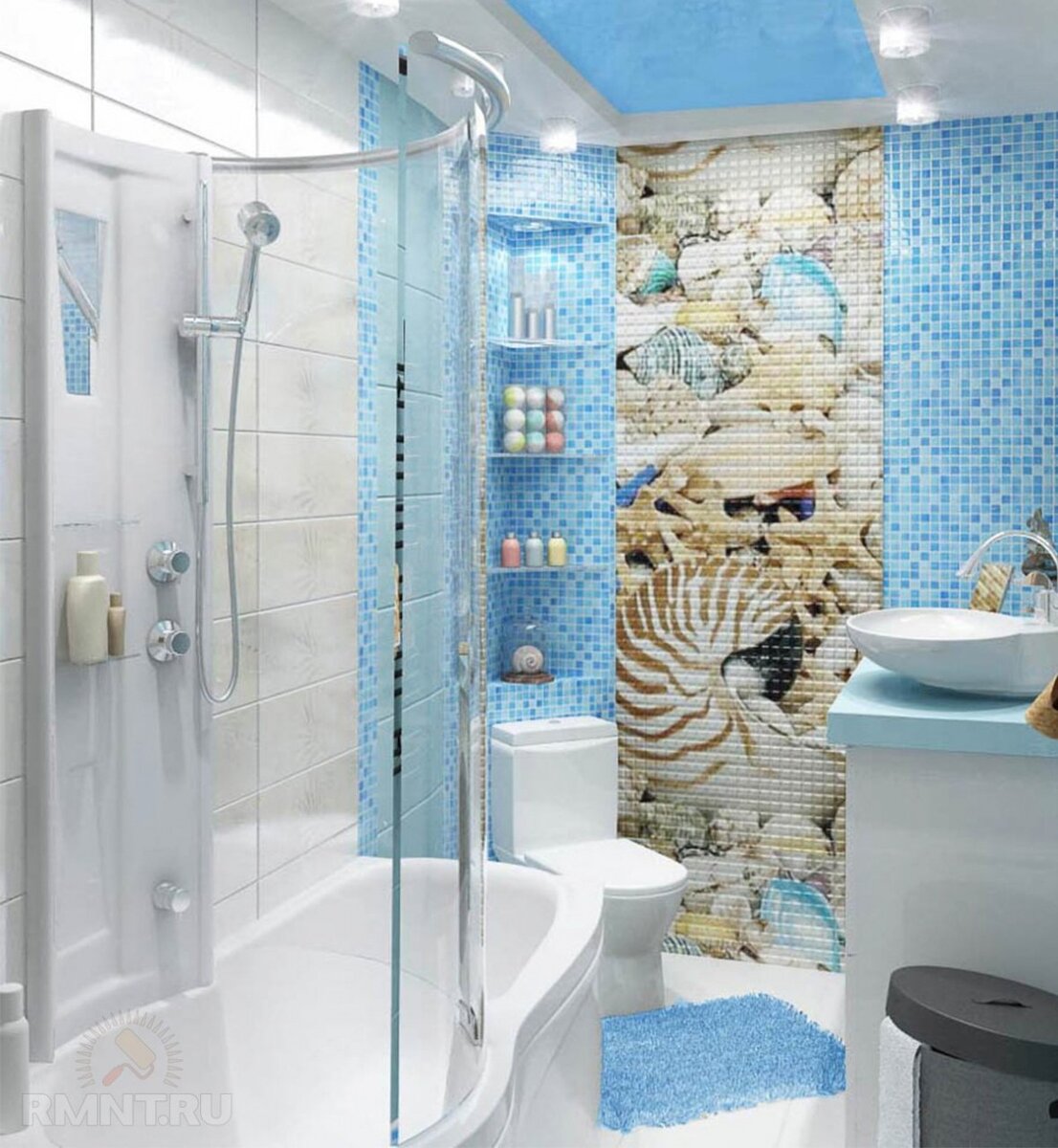 Ванная комната в морском стиле: дизайн с фото