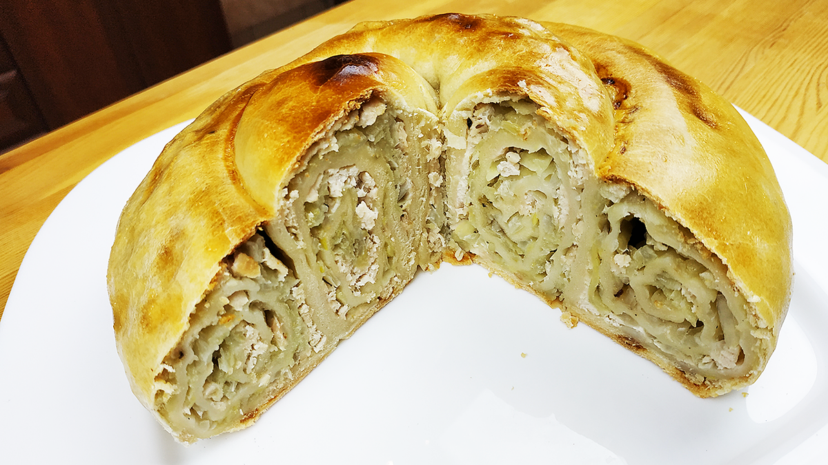 пирог с фаршем и картошкой, пирог с фаршем в духовке, мясной пирог, вкусный пирог