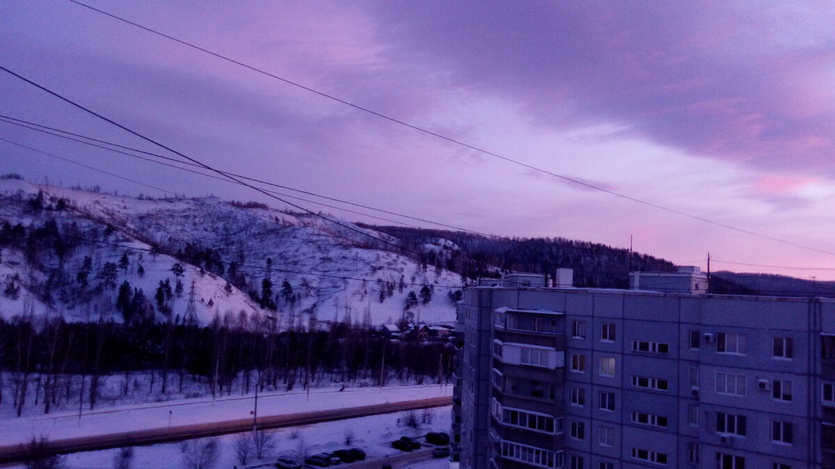 Самое лучшее что может случиться зимой, это такой вот розовый закат