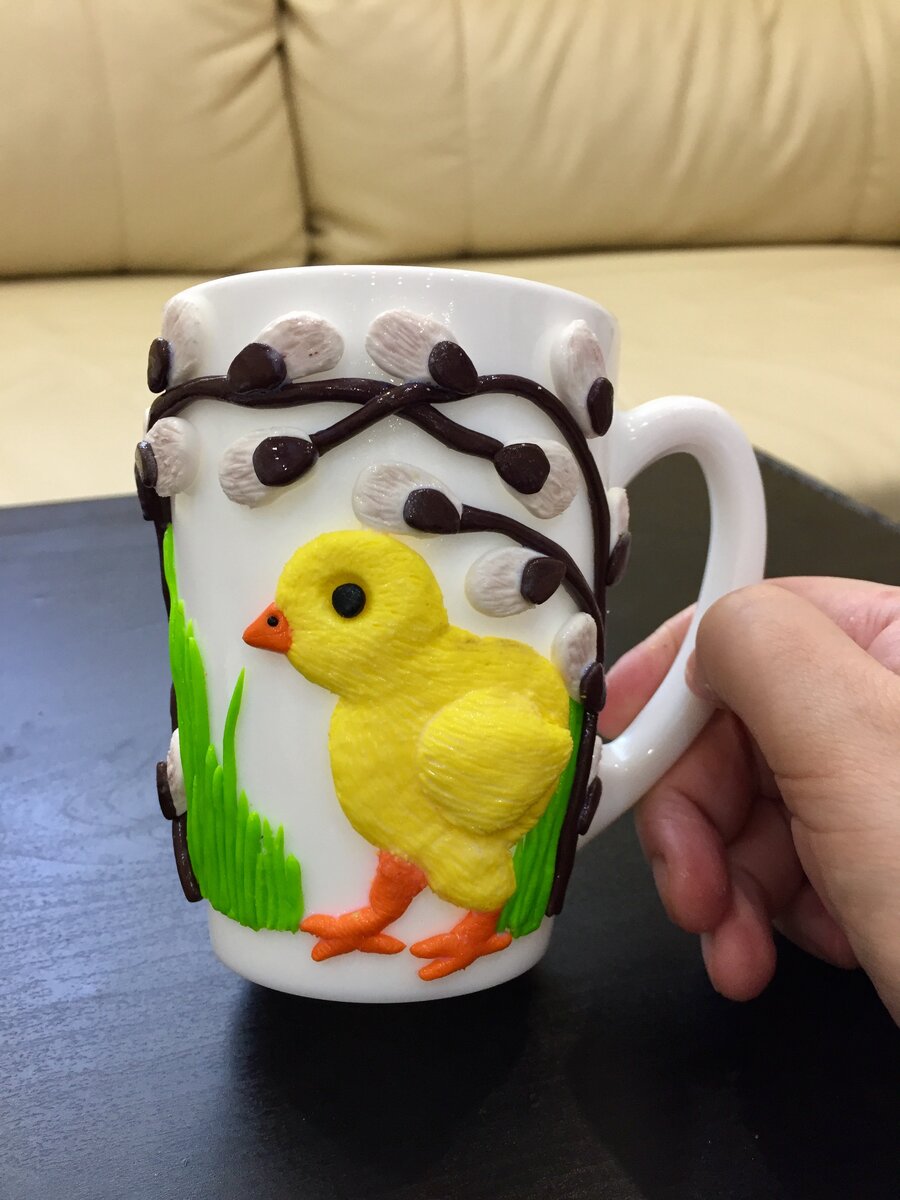 Вот такая готовая кружечка получилась у нас 