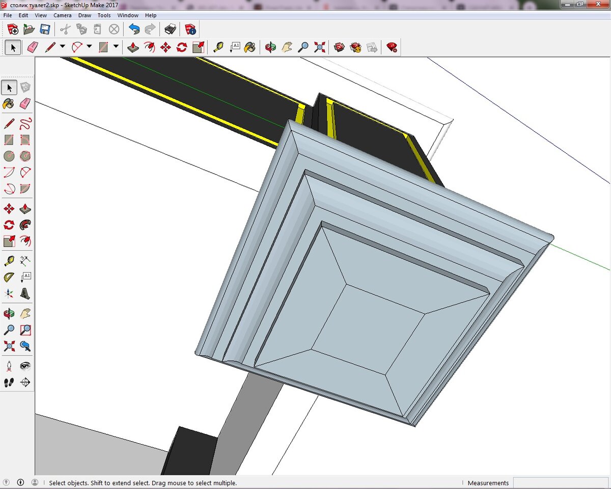 Туалетный столик. Проектируем в SketchUp (часть 3) | СДЕЛАЙ МЕБЕЛЬ САМ |  Дзен