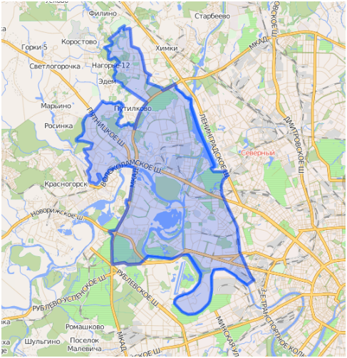 Границы СЗАО