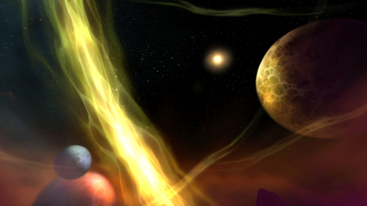 Один из скриншотов неба разрушенного мира - Запределья