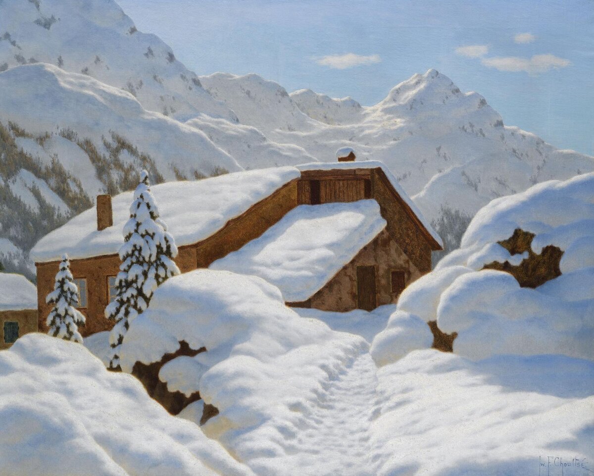 Иван Шультце. Зимний пейзаж. Частная коллекция
