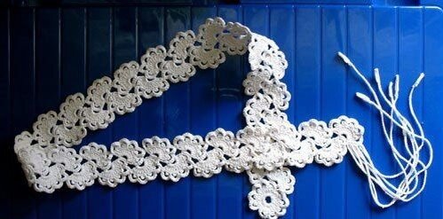 Ажурный пояс крючком