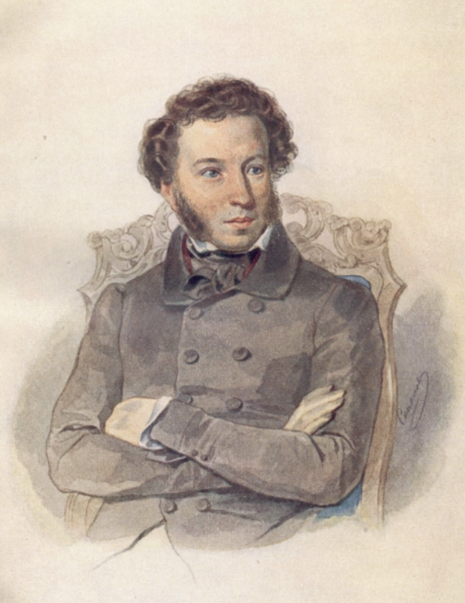 Пушкин, акварель П. Ф. Соколова, по словам фотографа императорского двора С. Л. Левицкого: "это единственный настоящий Пушкин"