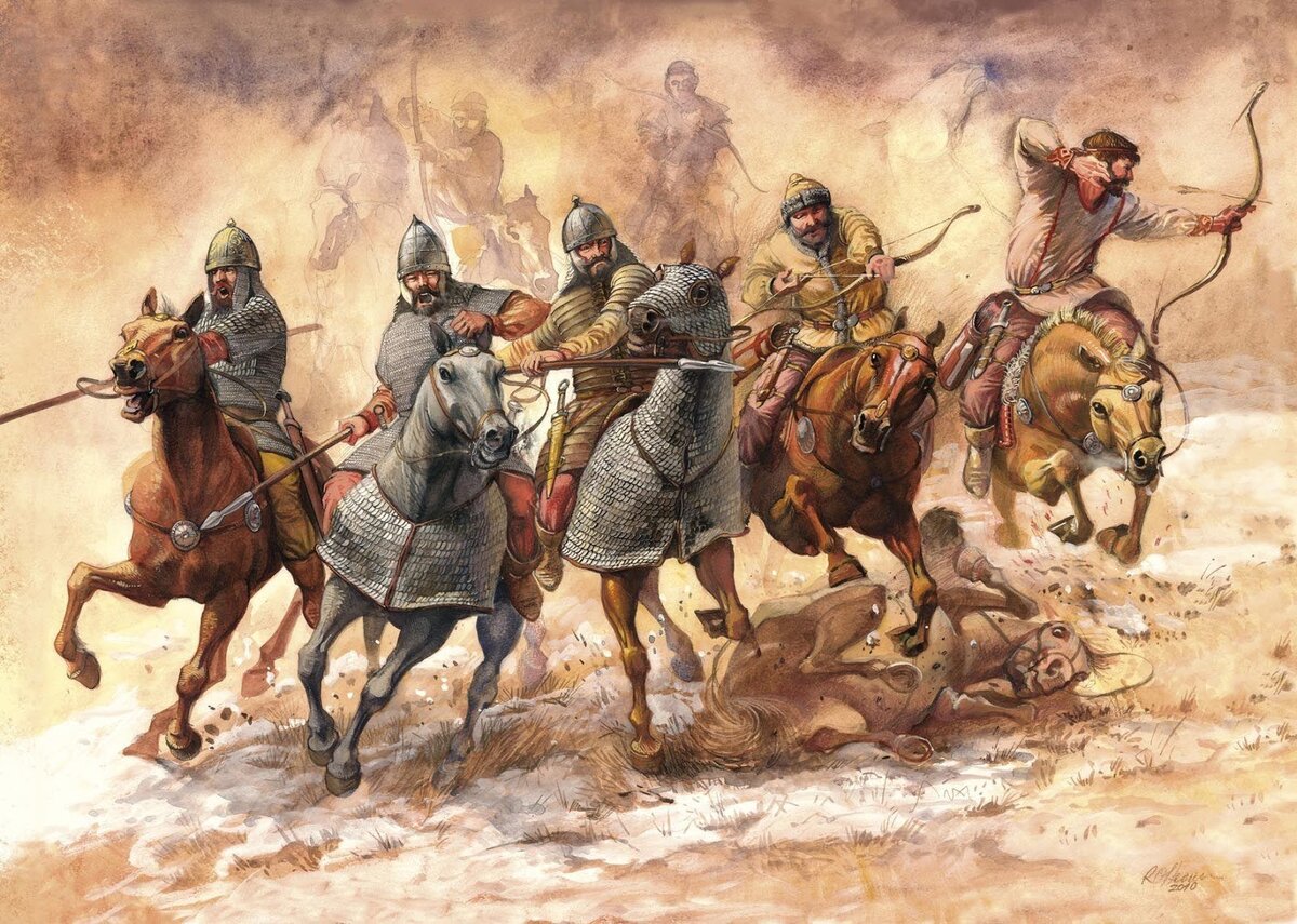 Скифы к тому времени были давними союзниками Рима. Картина современного художника.