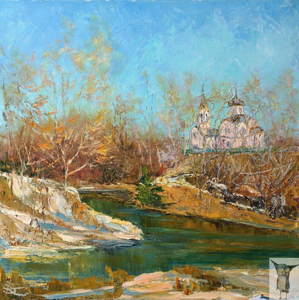 Дмитрий Калмыков Накануне Пасхи 50×50 хм 2019 г — 30 000