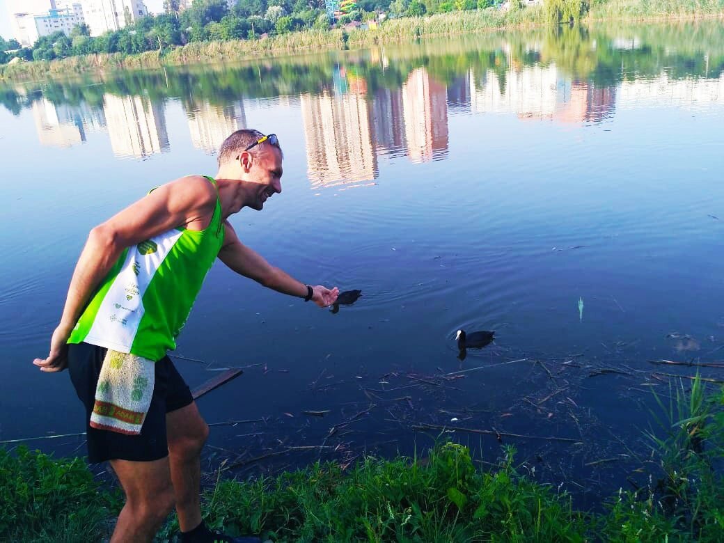 На Северном водохранилище (20й км пути). Фото Елены Дьяченко. 