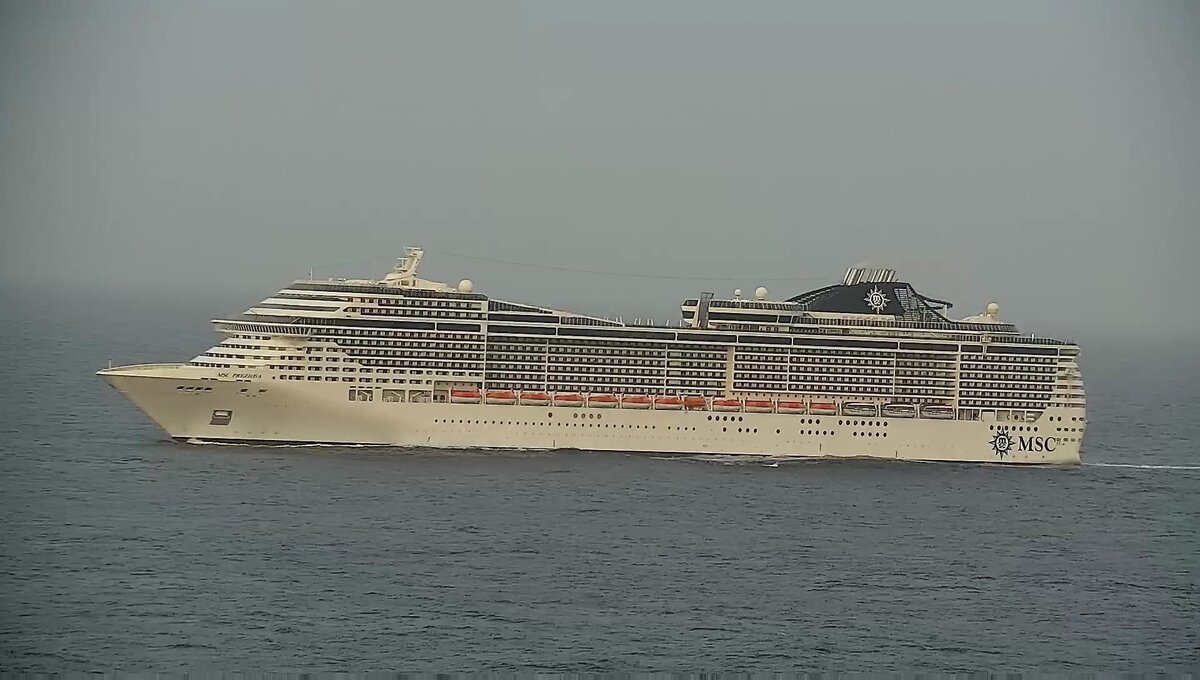 Круизное судно. Возит не контейнеры, а пассажиров. И там тоже работают моряки.