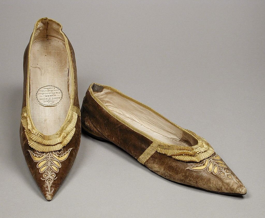 Дамские туфельки, 1795 год, Англия.