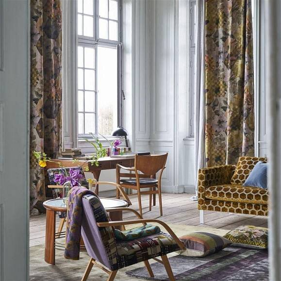 Портьеры с принтом Kashmiri Ochre, Designers Guild