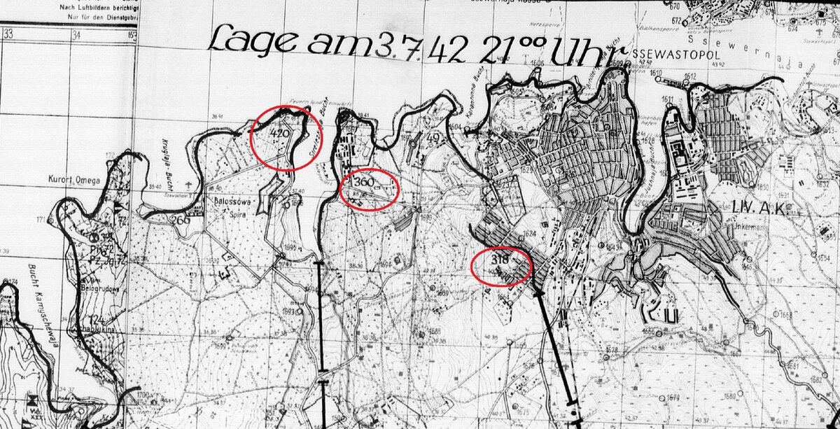 "Левые" полки на немецкой схеме. 