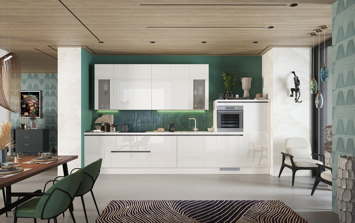 Кухня «Марта» делает  интерьер просторным и невесомым
