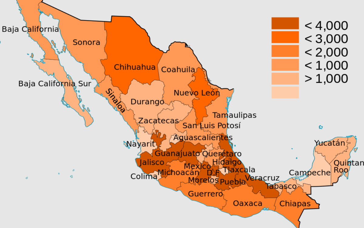 Большая численность населения мексики. Плотность населения Мексики. Карта плотности населения Мексики. Мехико карта население. Население Мексики карта.