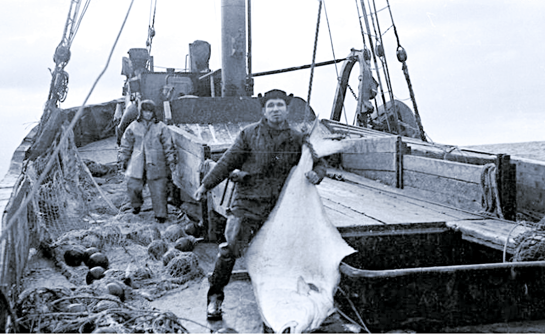 Советские рыбаки с уловом, 1963 г.