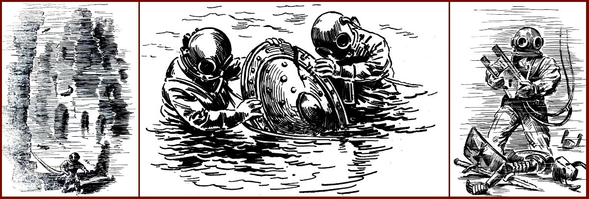 Рисунки А.М. Орлова к рассказу Леонида Платова "Мгновение", журнал "Знание - сила", 1951г.