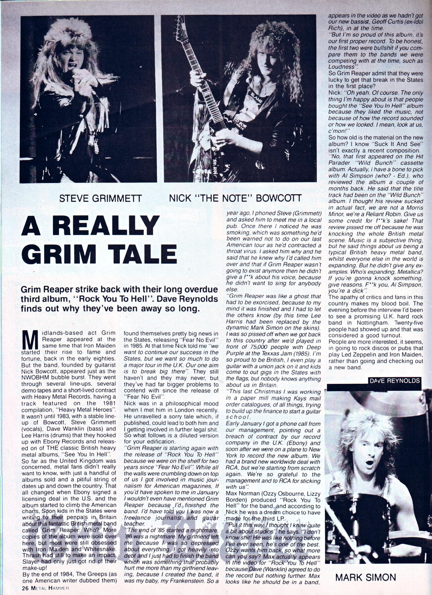 Страница журнала Metal Hammer