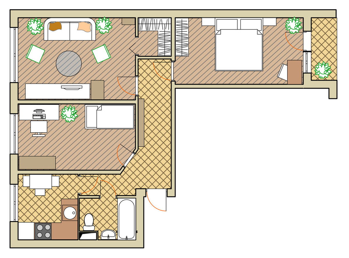 хрущевка 3 комнатная планировка дизайн
