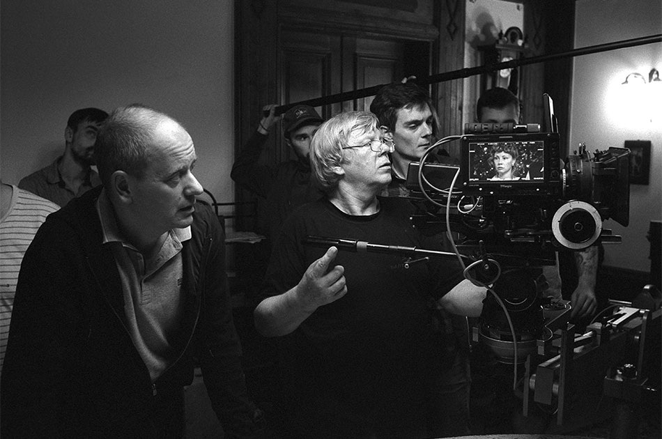 На съемочной площадке фильма «Праздник». Фото Василия Иванова. 