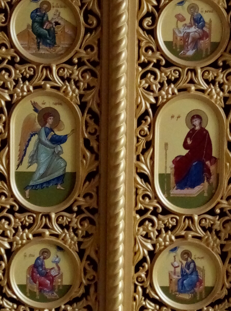 Царские врата  иконостаса придела святителя Николая Мирликийского.   Храм Успения Пресвятой Богородицы "за верхом"  г.Калуга. 