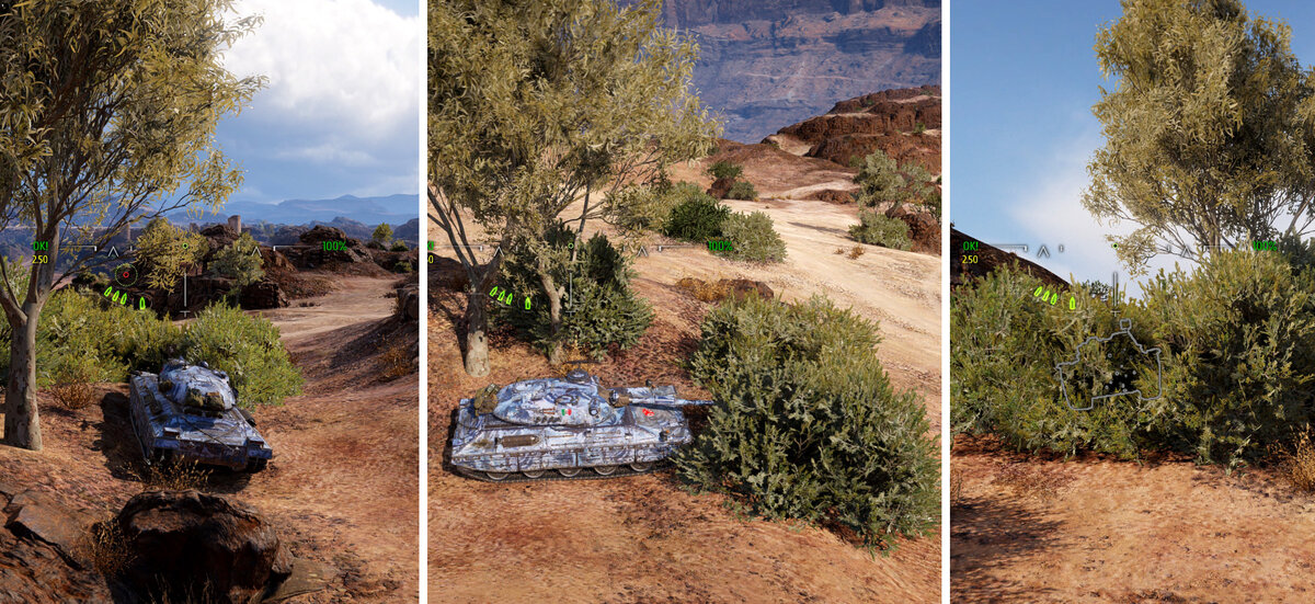 Скриншот игры World of Tanks к статье о механике работы кустов...