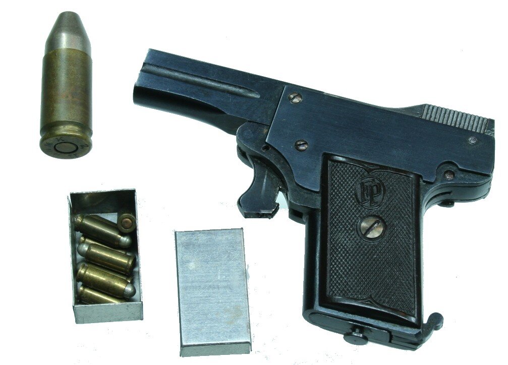 Полный комплект. Пистоле Колибри и патроны 2,7×9 мм.