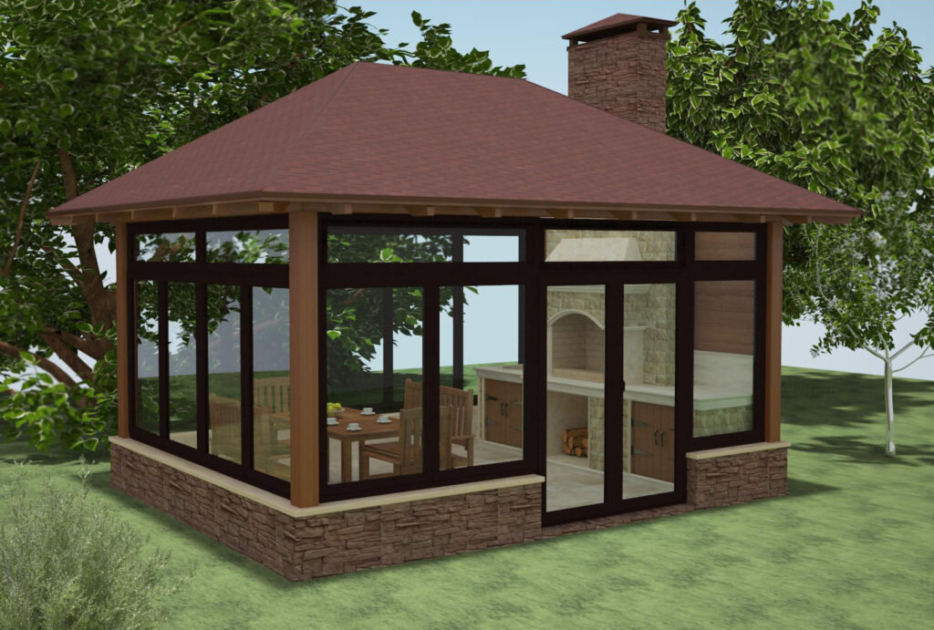 3D модель веранды