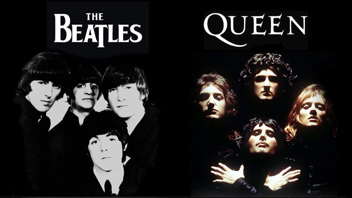 Queen and Beatles. Битлз и куин. Queen или Beatles. Beatles meets Queen.