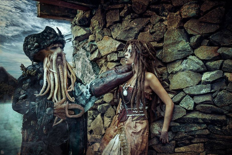 Пираты карибского моря дейви джонс knife game гифка
