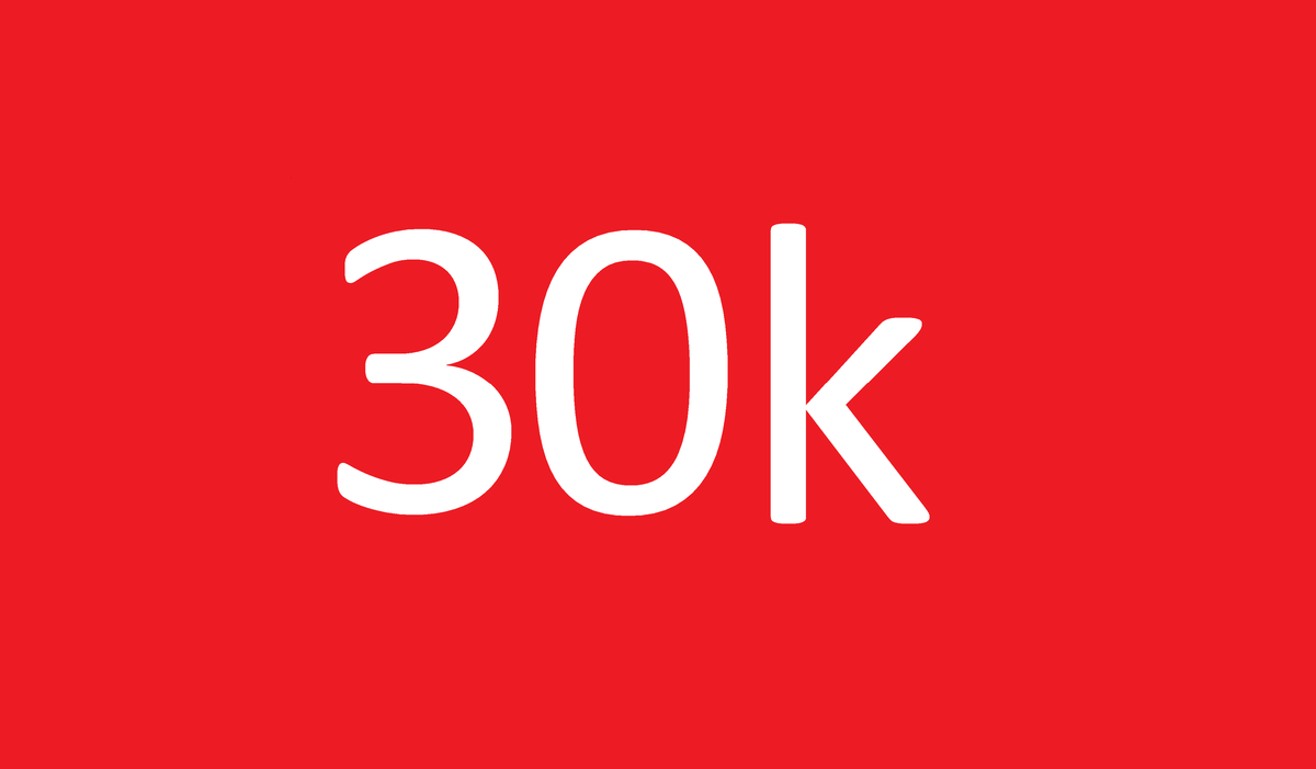 Урааа, 30 000 подписчиков!