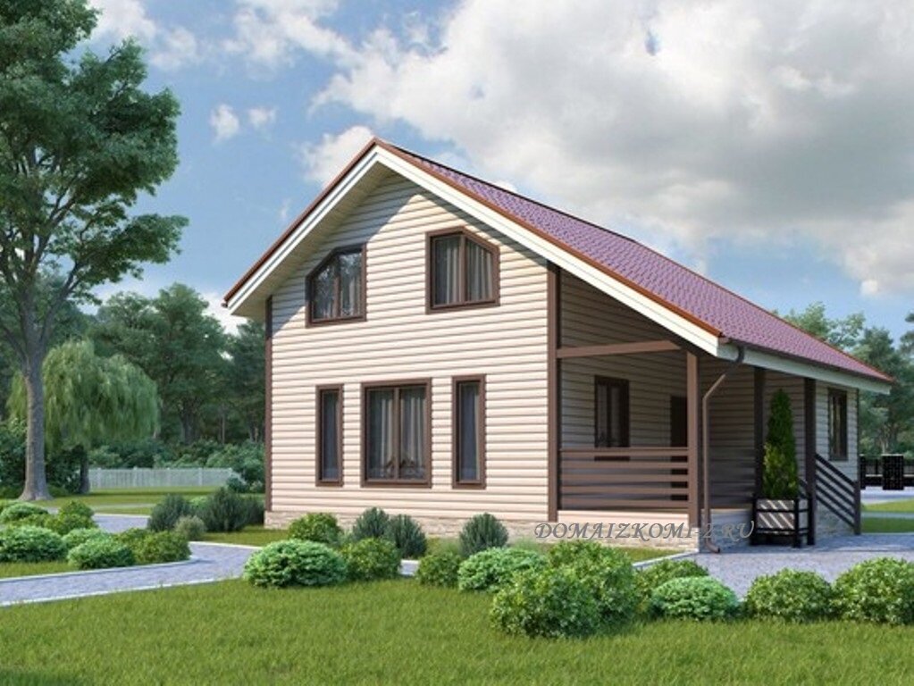 Вид на... главный, нет, боковой (или все же главный?) фасад дома. Источник изображения: канал "Дома из Коми" (https://zen.yandex.ru/domaizkomi), Яндекс Дзен.