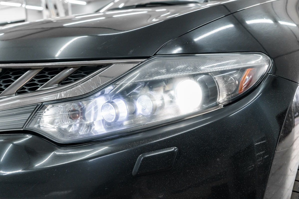 Свет фар до замены линз.