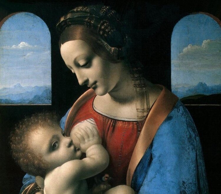 Леонардо да Винчи, "Мадонна Литта", 1490 г.