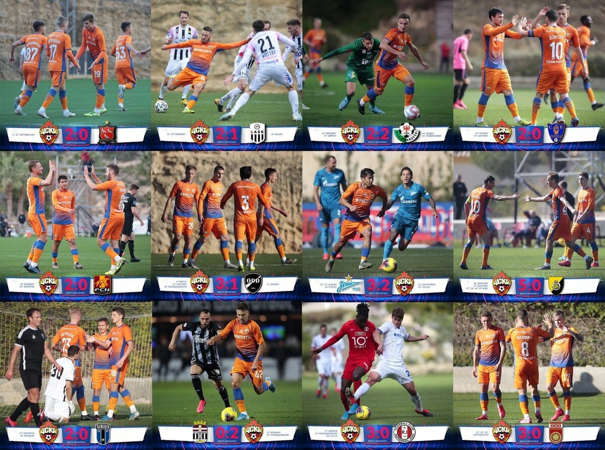 Результаты всех матчей ЦСКА на сборах в Кампоаморе