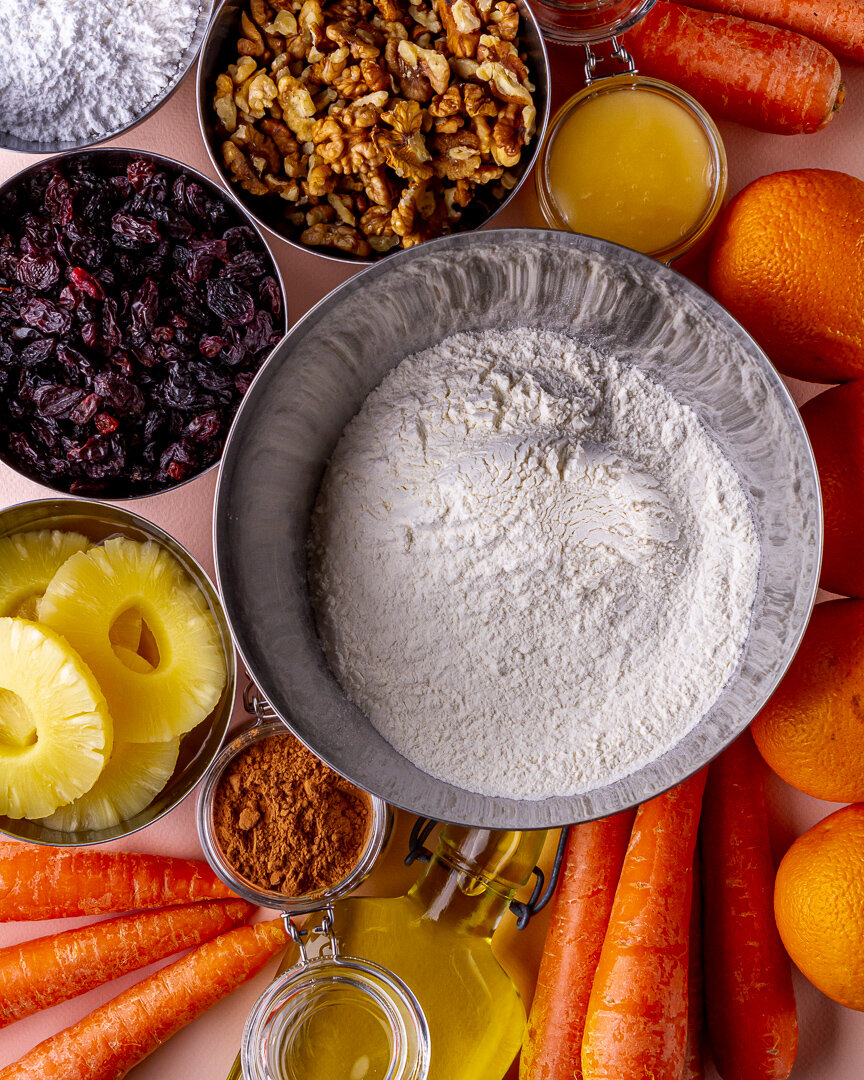 Постный ананасово — морковный  кекс🍍