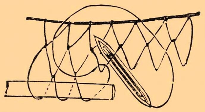 Как самостоятельно плести сеть из лески