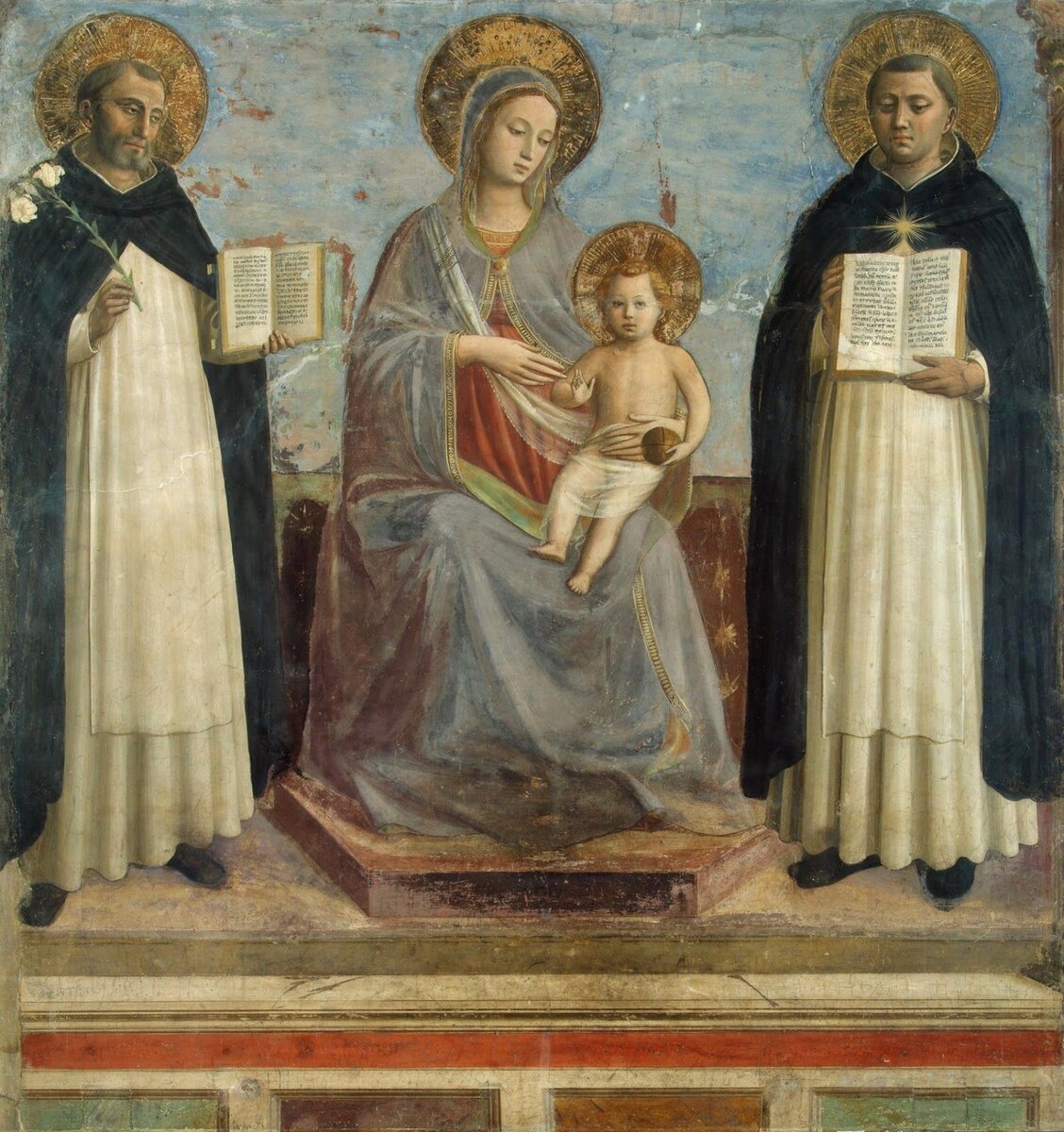 Так-то про этот шедевр Фра Анджелико я бы с удовольствием написал отделную статью. Но пока ограничусь замечанием что мы тут видим  двух крутейших чуваков средневековья.