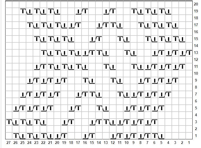 Схема узора "Витражи"