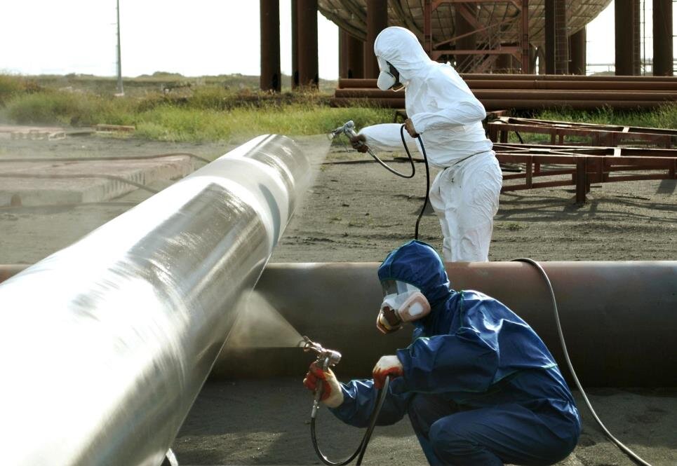 Порошковая покраска трубопровода