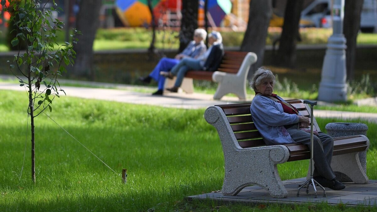    Отдыхающие в сквере на улице Флотская в Москве© РИА Новости / Владимир Астапкович