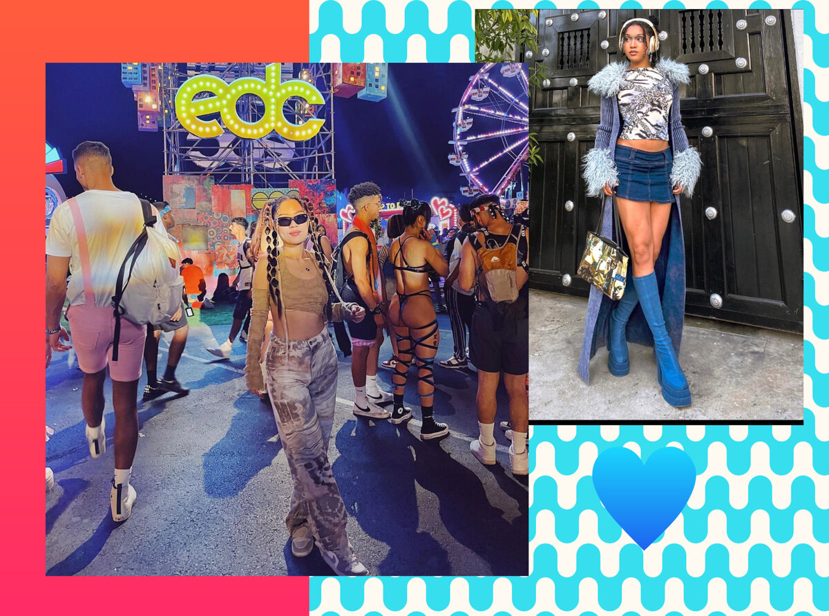 на музыкальном концерте, справа- на улице Лондона