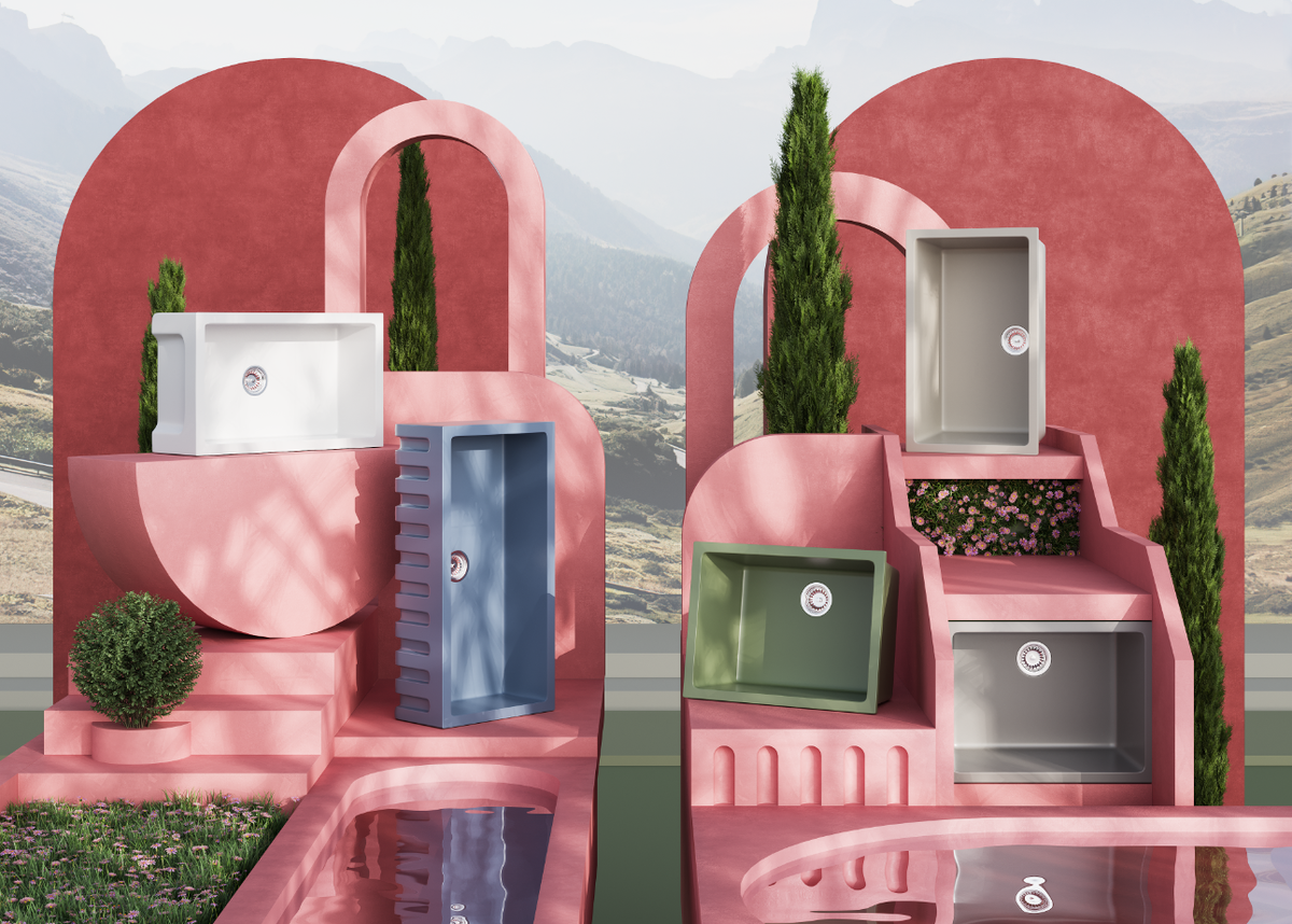 Коллекция моек Natceramic.