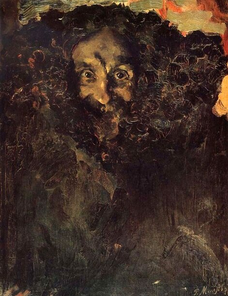 Портрет скульптора Беклемишева. Художник Филипп Малявин. 