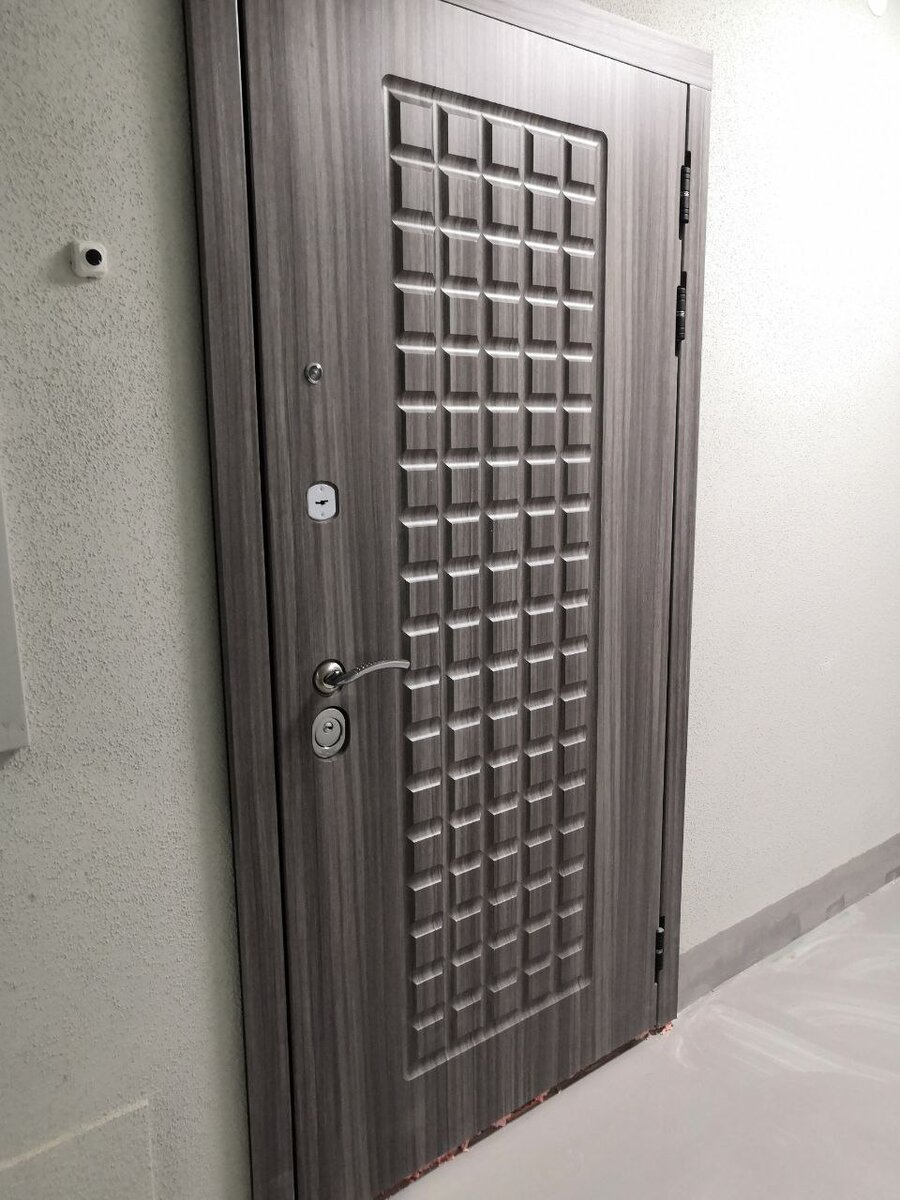 Входная дверь от застройщика сразу же была заменена на звукоизолирующую.