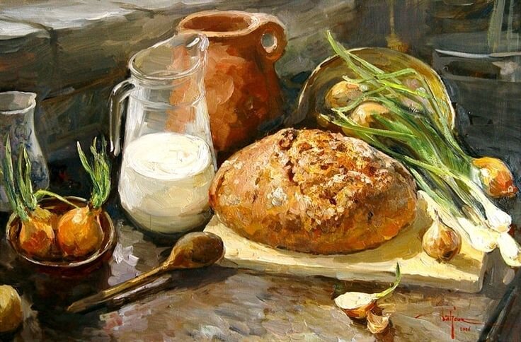 Обед крестьянина. Деревенская трапеза. Пища крестьян. Дарьин геннадий александрович художник. Крестьянская еда на руси.